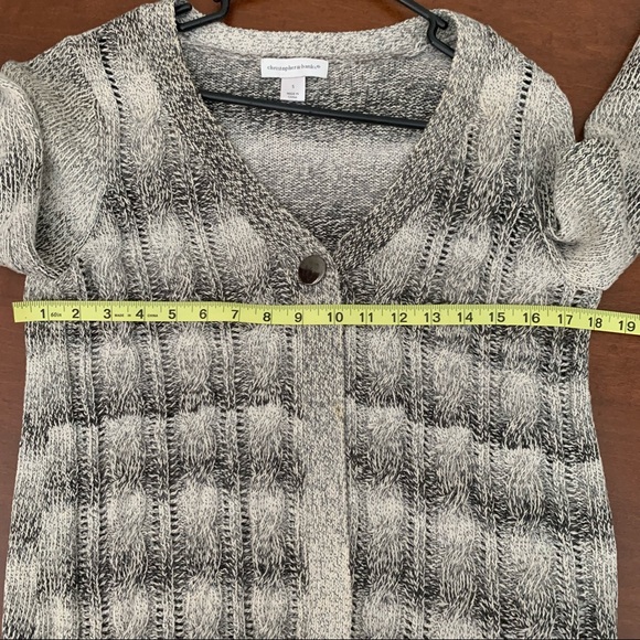 Christopher & Banks Open Front with One Button, Black and White, Size S - Picture 5 of 9